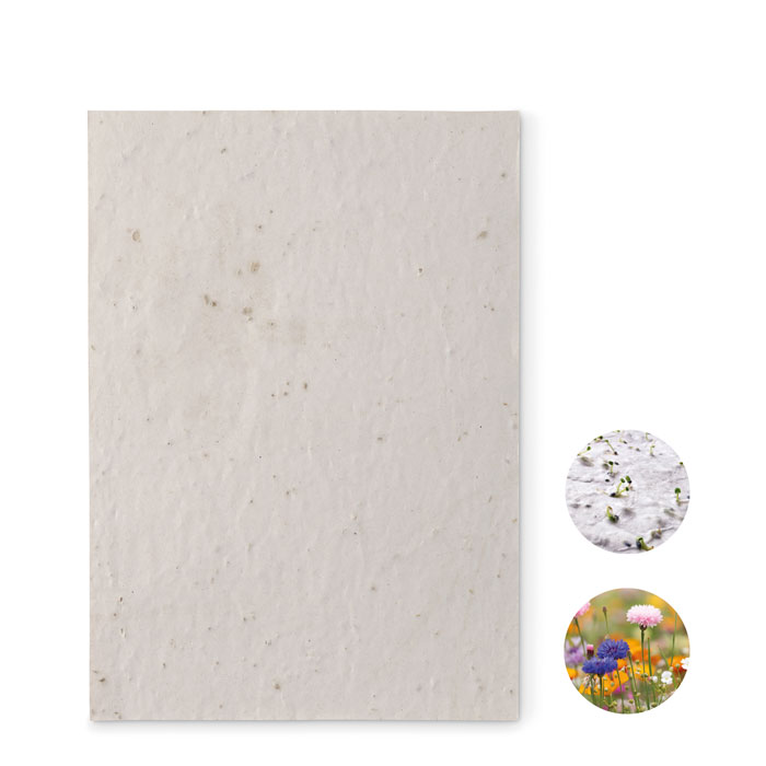 Papier A5 graines de fleurs