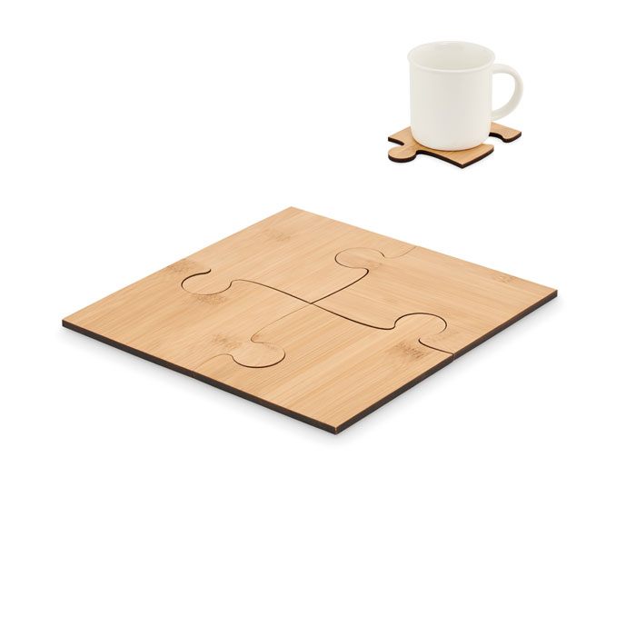 Lot de 4 sous-verres puzzle