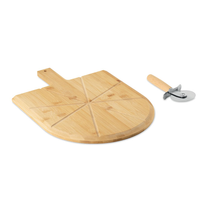 Tabla cortador pizza de bambú