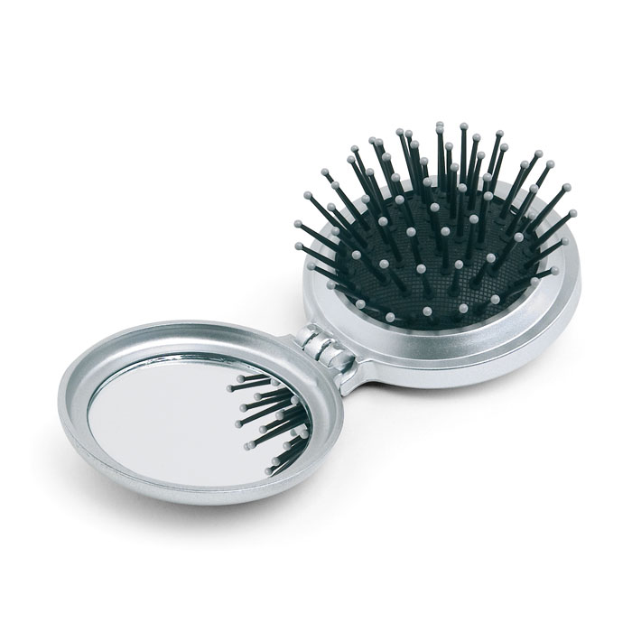 Brosse/miroir pliable