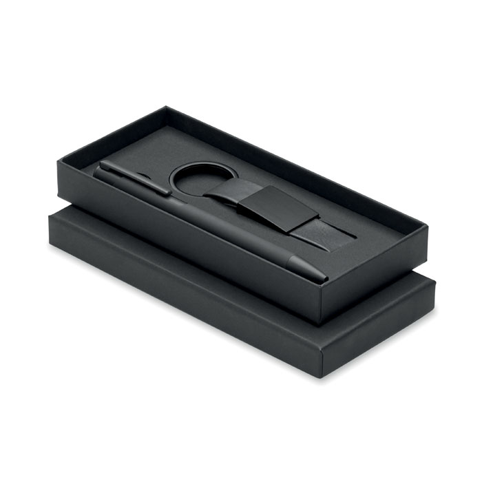 Set stylo à bille et porte-clés en