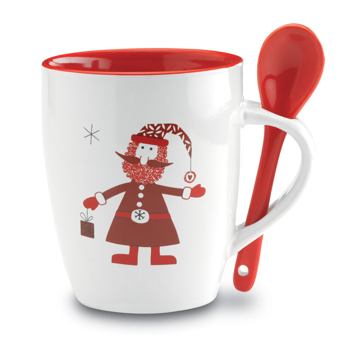 Mug with spoon 250 ml Claus