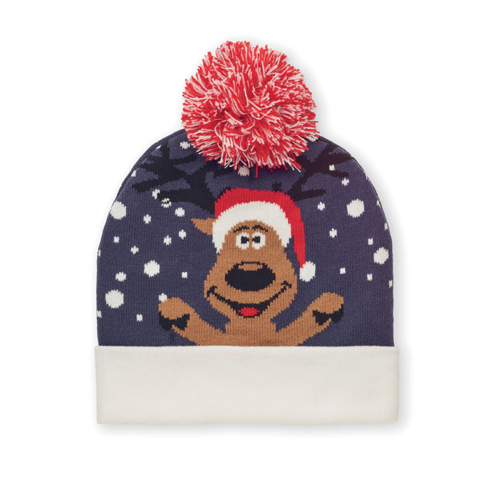 Bonnet à pompon tricoté