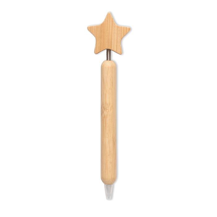Stylo à bille étoile en bambou