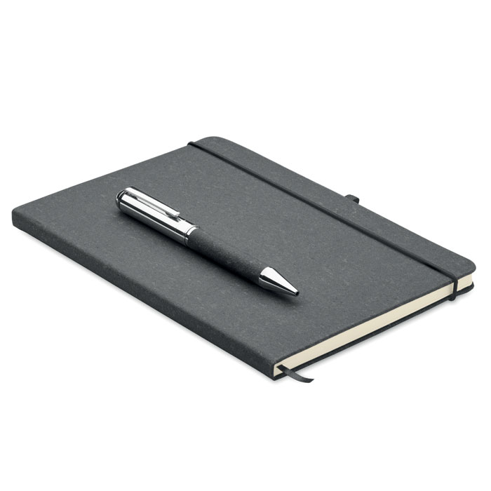 Carnet en cuir recyclé et stylo