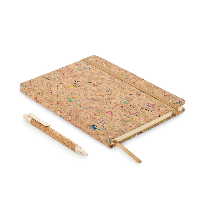 Cahier A5 en liège de couleur