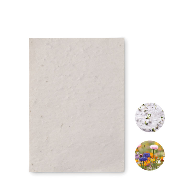 Papier A6 graines de fleurs