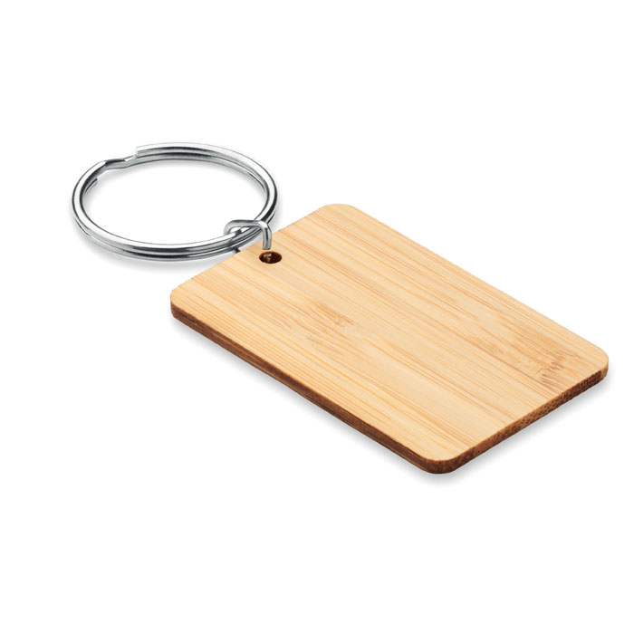 Porte-clés rectangulaire bambou