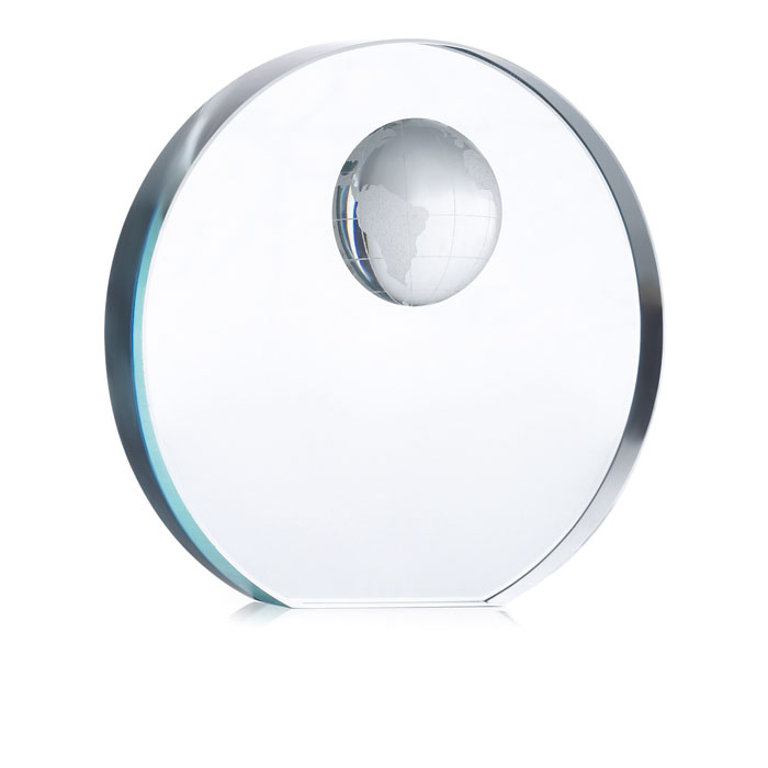 Trophée globe en verre