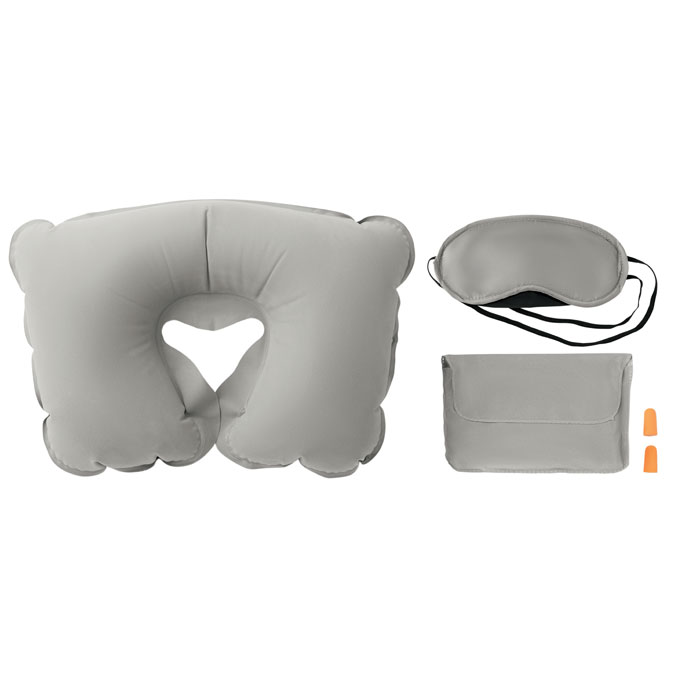 Set oreiller, masque, bouchons