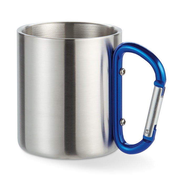 Mug acier et anse mousqueton.