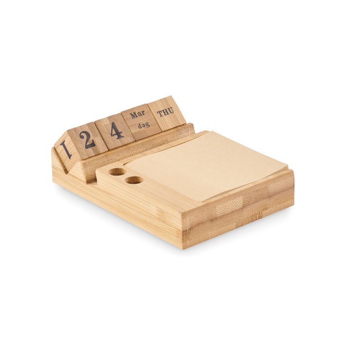 Calendrier de bureau en bambou