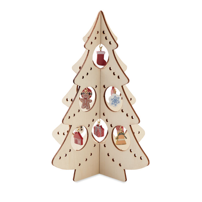 Décoration de sapin en bois Silueta