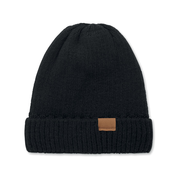 Bonnet tricoté avec revers