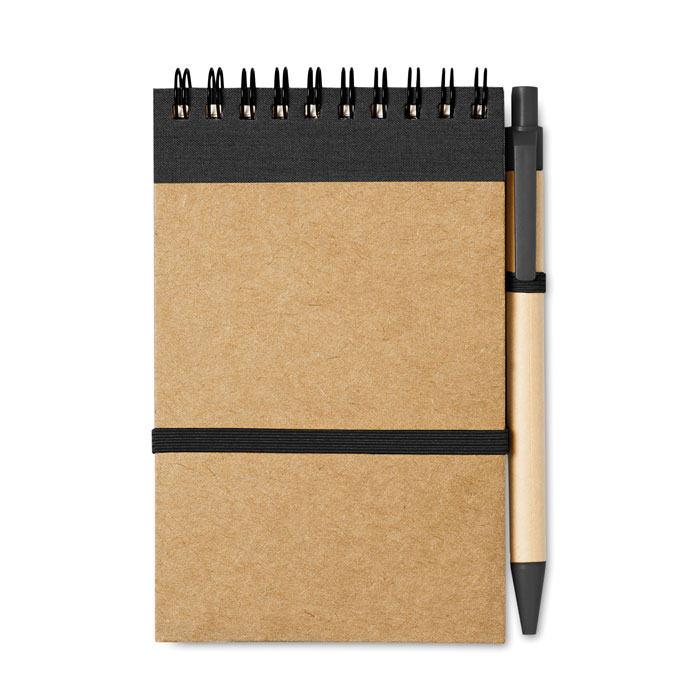 Bloc-notes recyclé et stylo