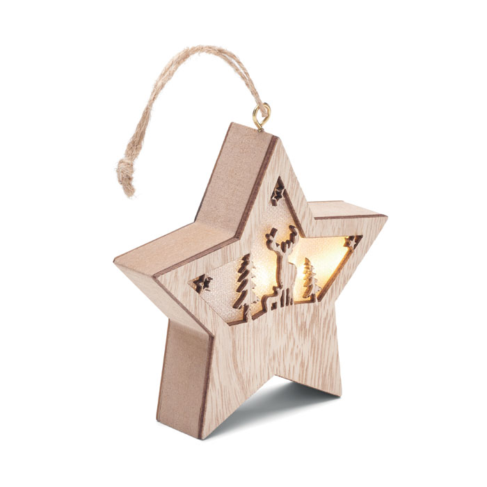 Suspension étoile MDF avec led