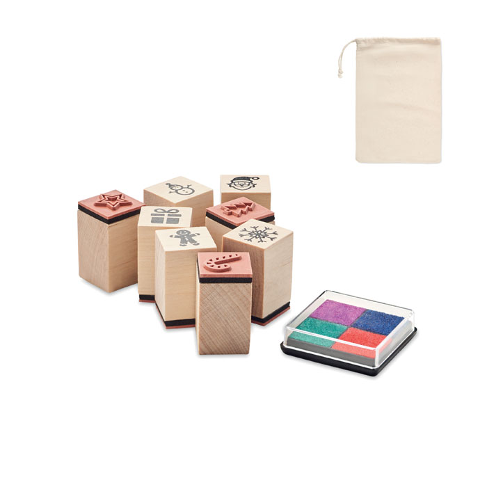 Set de 8 tampons en bois