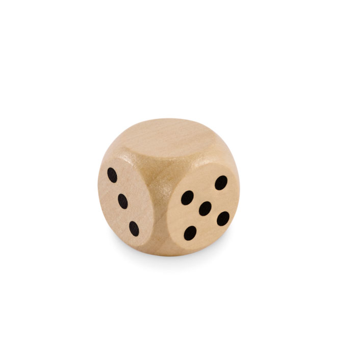 Dés en bois Schima 3 cm dia